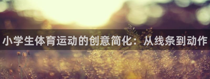 J9官方正版app集团官网网址：小学生体育运动的创意